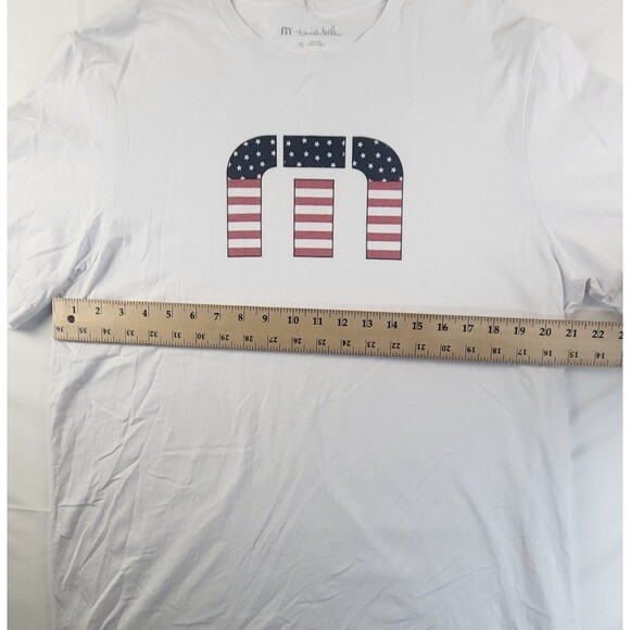 Travis Mathew Golf Graphic Tee T Shirt Mens Size XL White USA Flag Logo - Picture 6 of 6